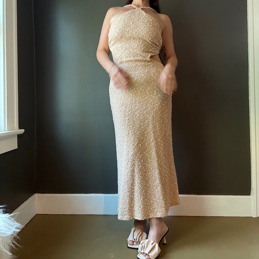 Sabo skirt dress size medium tan